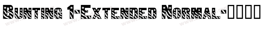 Bunting 1-Extended Normal字体转换